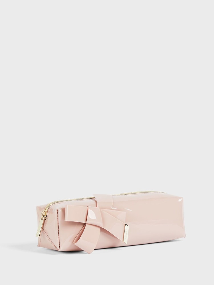 Ted Baker Pink Nikara Knot Bow Brush Case - Image 1 of 4