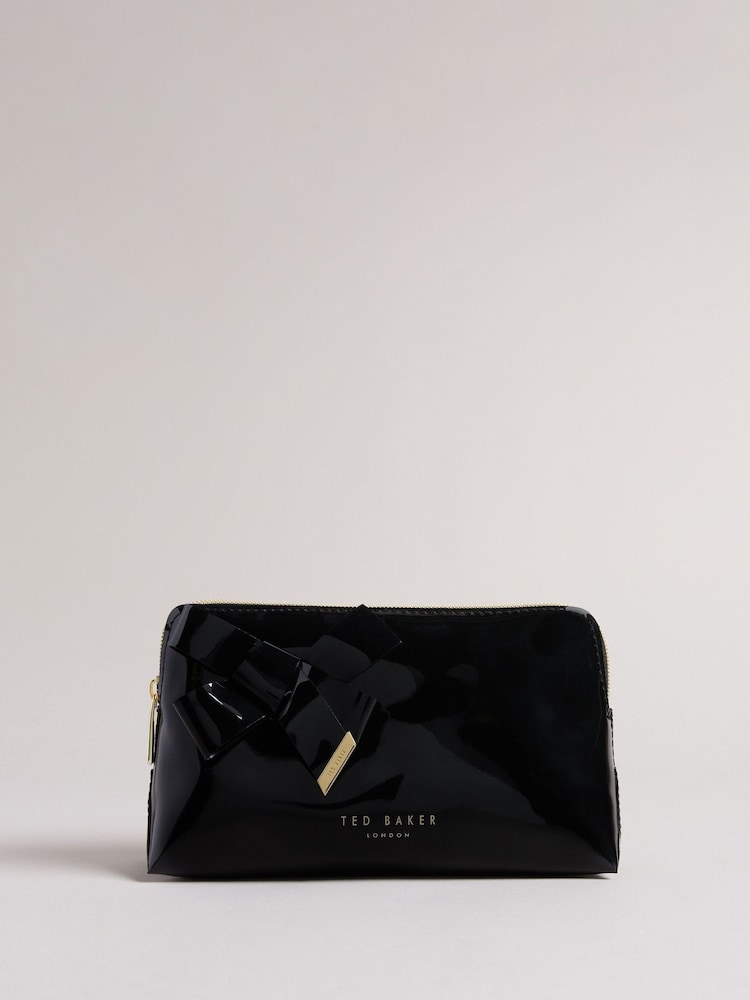 Ted Baker Black Nicolai Knot Bow Makeup Bag - Image 1 of 4