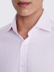 MOSS Pink Tailored Fit Dobby Stretch Shirt - Image 2 of 4