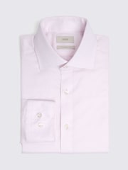 MOSS Pink Tailored Fit Dobby Stretch Shirt - Image 4 of 4