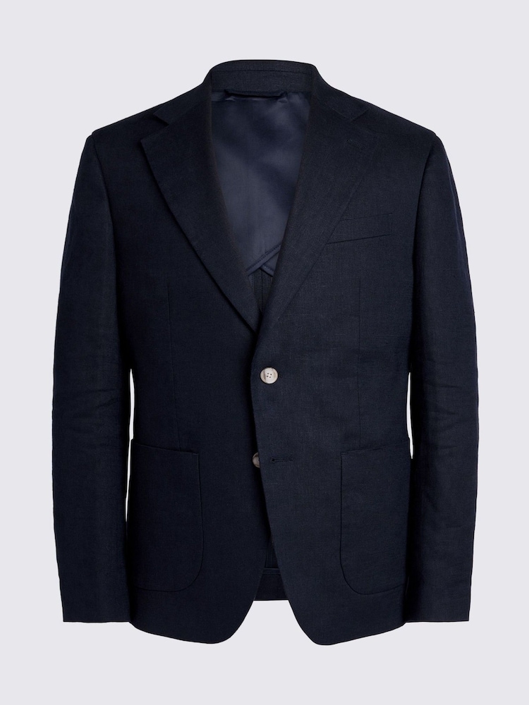 MOSS Slim Fit de linho Linen Jacket - Imagem 5 de 5