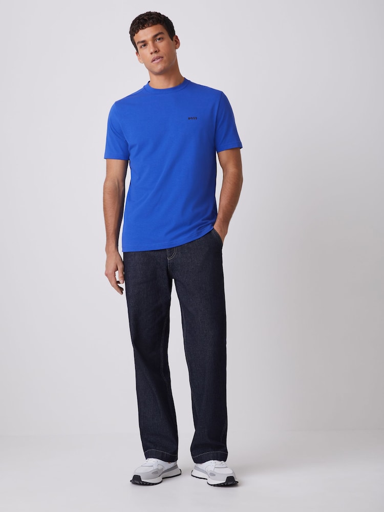 BOSS Dark Blue Regular Fit Logo T-Shirt - Image 2 of 5 BOSS Dark Blue Regular Fit Logo T-Shirt - Image 2 of 5