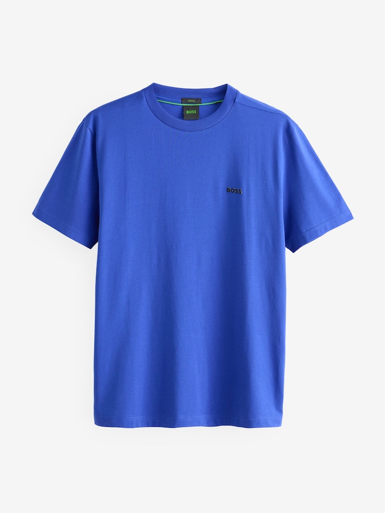 BOSS Dark Blue Regular Fit Logo T-Shirt - Image 5 of 5 BOSS Dark Blue Regular Fit Logo T-Shirt - Image 5 of 5