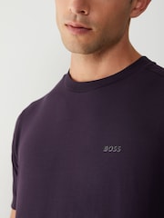 Morado - Camiseta de corte estándar con logo de BOSS - Imagen 4 de 4