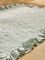 Sage Green Frill Bath Mat - Image 2 of 4