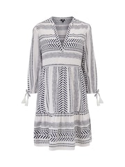 Pour Moi White Linen Blend Beach Kaftan Dress - Image 3 of 4