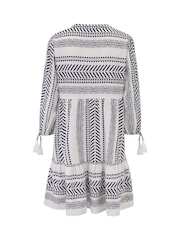 Pour Moi White Linen Blend Beach Kaftan Dress - Image 4 of 4