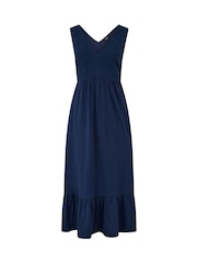 Pour Moi Corpete de Crochê 100% Vestido Midi Slub de Algodão - Imagem 3 de 4