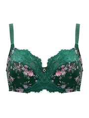 Pour Moi Green Bliss Printed Mesh Non Padded Side Support Bra - Image 3 of 4