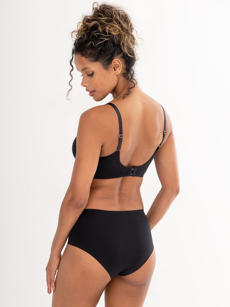 Preto - Pour Moi Bonded No VPL Shorty Knickers - Imagem 2 de 4
