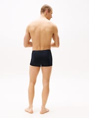Tommy Hilfiger Blue Original Logo Waistband Trunks 3 Pack - Image 3 of 6