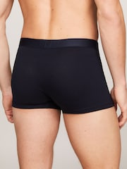 Tommy Hilfiger Blue Original Logo Waistband Trunks 3 Pack - Image 5 of 6