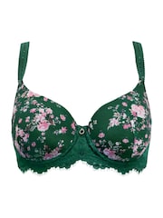 Pour Moi Green Bliss Printed Mesh Padded Balconette Bra - Image 3 of 4