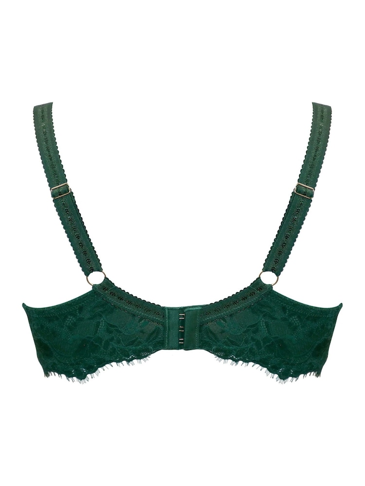 Pour Moi Green Bliss Printed Mesh Padded Balconette Bra - Image 4 of 4