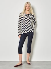 Apricot Green Waves Illusion Pointelle Jumper - Image 3 of 4