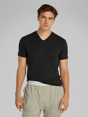 Calvin Klein Black V-Neck Lounge T-Shirts 3 Pack - Image 1 of 5