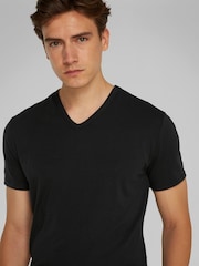 Calvin Klein Black V-Neck Lounge T-Shirts 3 Pack - Image 4 of 5