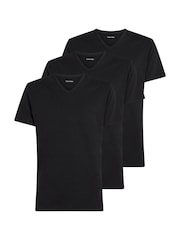 Calvin Klein Black V-Neck Lounge T-Shirts 3 Pack - Image 5 of 5