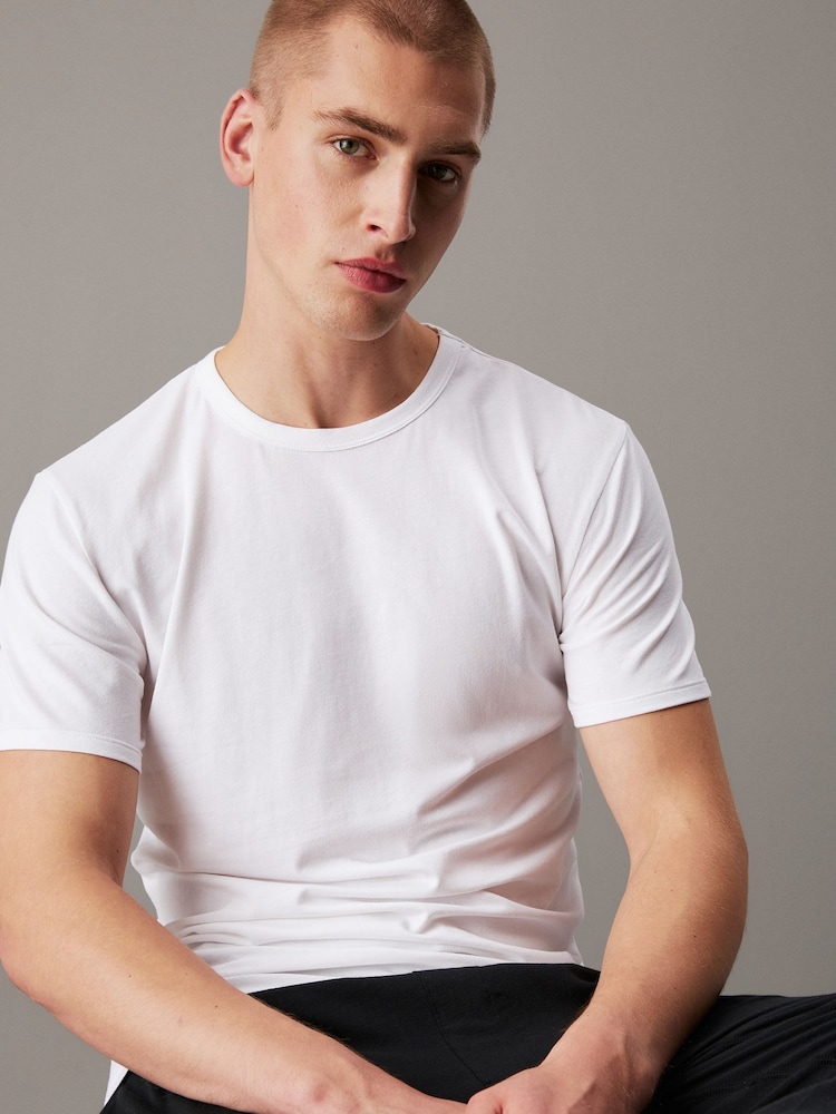 Calvin Klein Black Lounge T-Shirts 3 Pack - Image 7 of 7 Calvin Klein Black Lounge T-Shirts 3 Pack - Image 7 of 7
