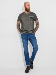 Joe Browns Grey Trim Acid Wash T-Shirt - Image 2 of 6