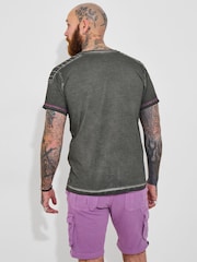 Joe Browns Grey Trim Acid Wash T-Shirt - Image 3 of 6