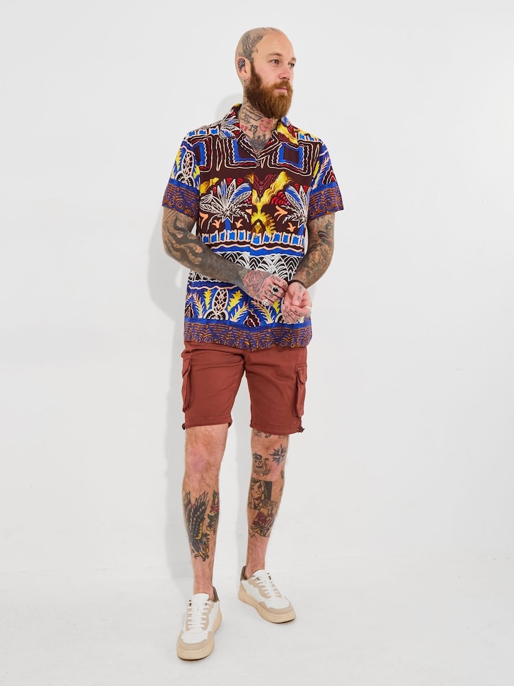 Joe Browns Orange Belted Relaxed Fit Cargo Shorts - Image 2 of 5