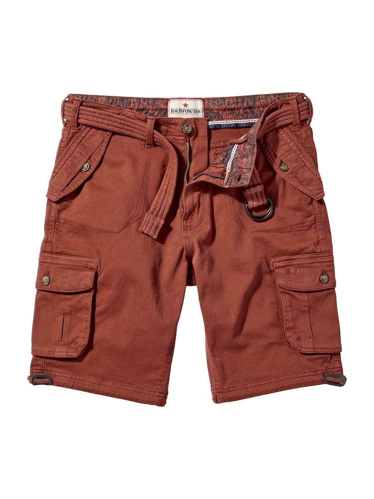 Joe Browns Orange Belted Relaxed Fit Cargo Shorts - Image 5 of 5