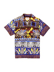 Joe Browns Purple Funky Summer Print Short Sleeve Shirt - Image 6 of 6