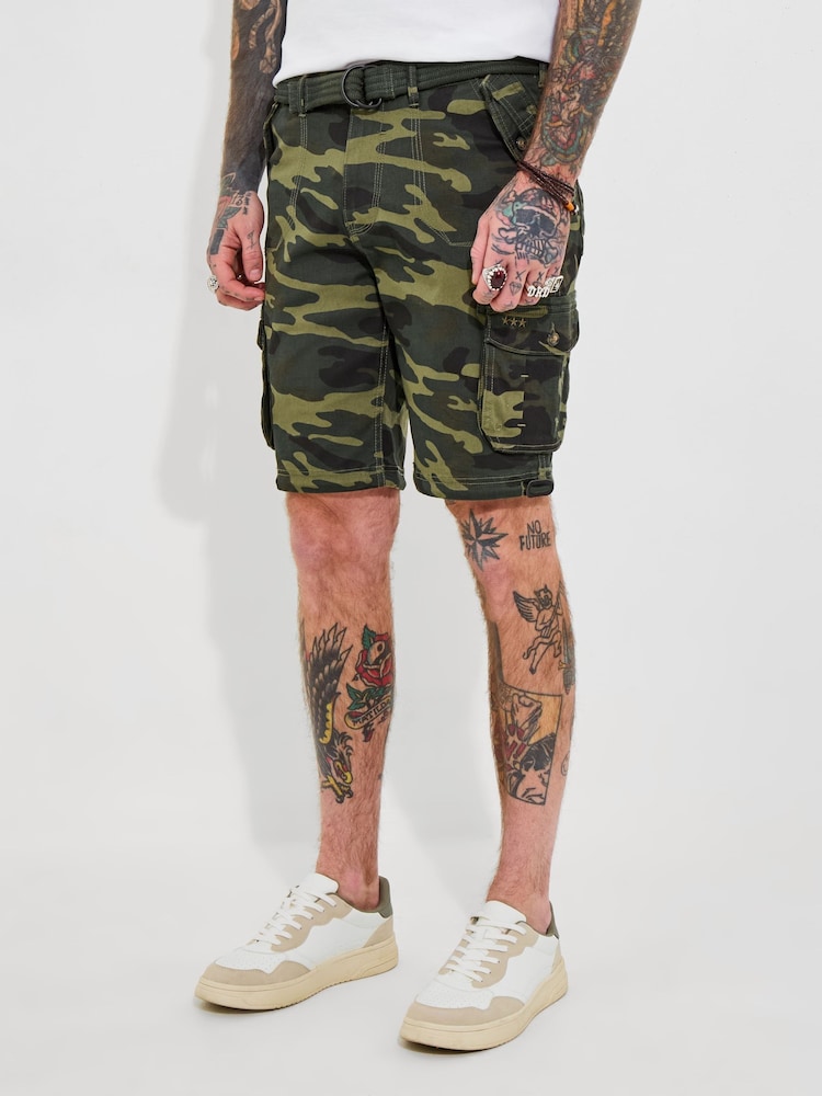 Joe Browns Belted Relaxed Fit Cargo Shorts - Изображение 1 из 5