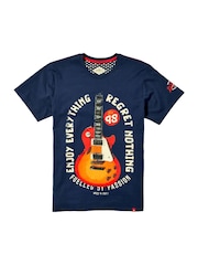 Joe Browns Blue 100% Cotton Bold Electric Guitar Graphic Short Sleeve T-Shirt - Image 5 of 5