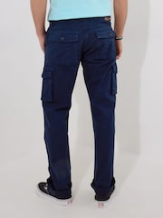 Joe Browns Blue Belted Relaxed Fit Cargo Trousers - Image 4 of 5