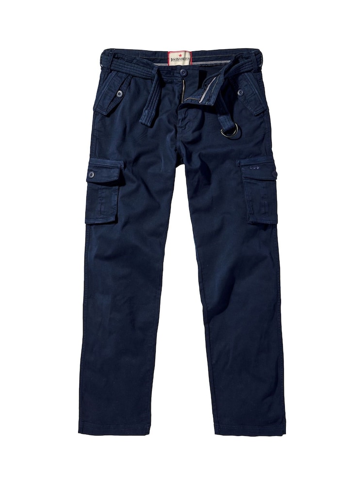 Joe Browns Blue Belted Relaxed Fit Cargo Trousers - Image 5 of 5 Joe Browns Blue Belted Relaxed Fit Cargo Trousers - Image 5 of 5