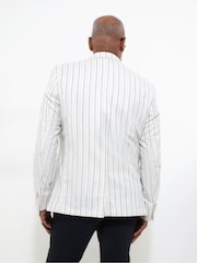 Joe Browns Cream Striped Linen Blend Suit Jacket - Image 4 of 7