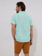 Joe Browns Blue 100% Cotton Surf Board Placement Print Short Sleeve Shirt - Image 4 of 5