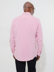 Joe Browns Pink 100% Cotton Floral Trim Oxford Shirt - Image 4 of 5