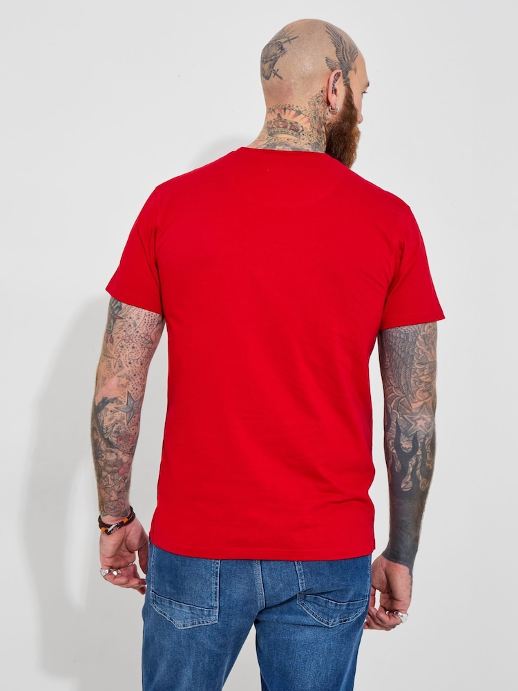 Joe Browns Red 100% Cotton Rockstar Gorilla Grapohic Short Sleeve T-Shirt - Image 4 of 5