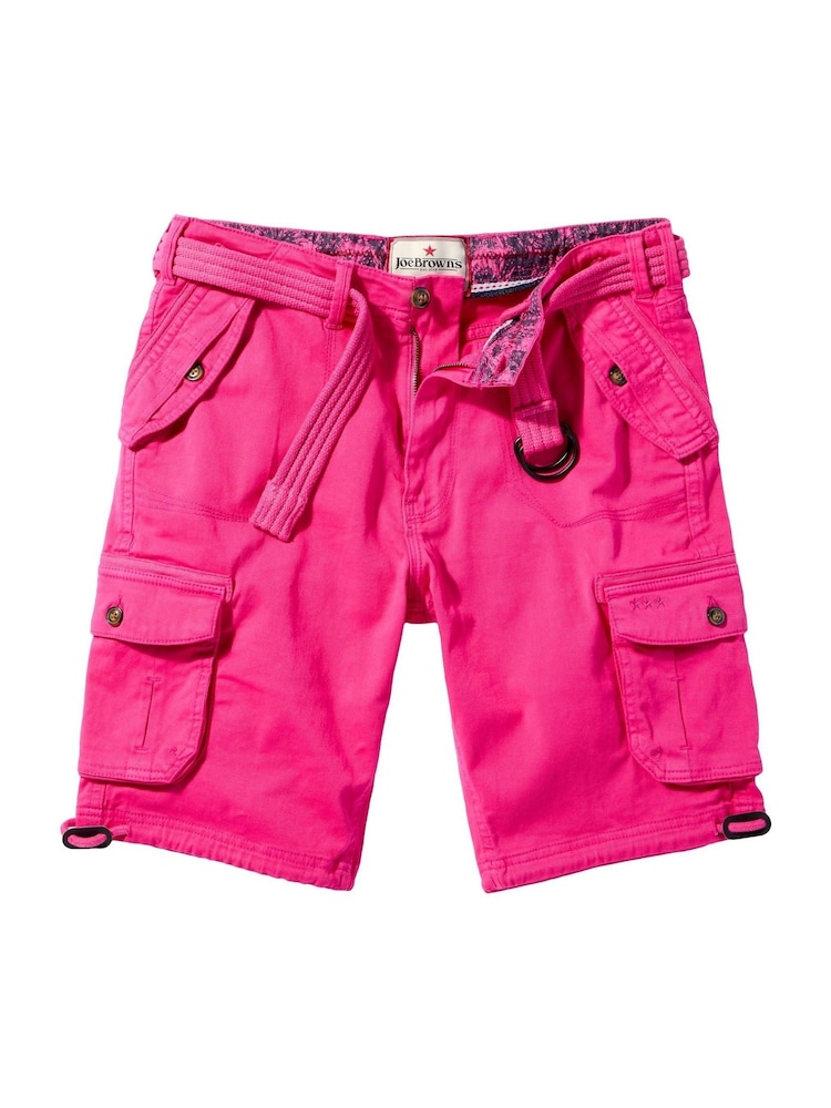 Joe Browns Pink Belted Relaxed Fit Cargo Shorts - Image 5 of 5