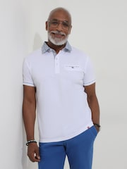 Joe Browns White Smart Trim Polo Shirt - Image 1 of 5