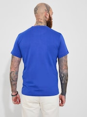 Joe Browns Blue 100% Cotton Guitar Sketch Graphic Acid Wash Short Sleeve T-Shirt - Image 4 of 6
