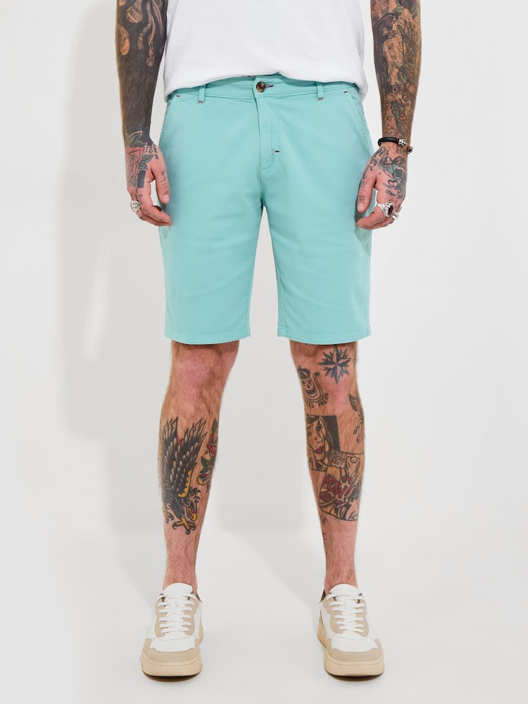 Joe Browns Green Washed Chino Shorts - Image 2 of 7