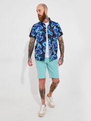 Joe Browns Green Washed Chino Shorts - Image 6 of 7