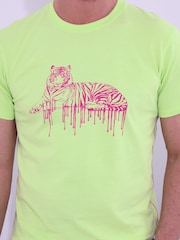 Joe Browns 100% Cotton Drippy Tiger Graphic Short Sleeve T-Shirt - Bild 2 von 5