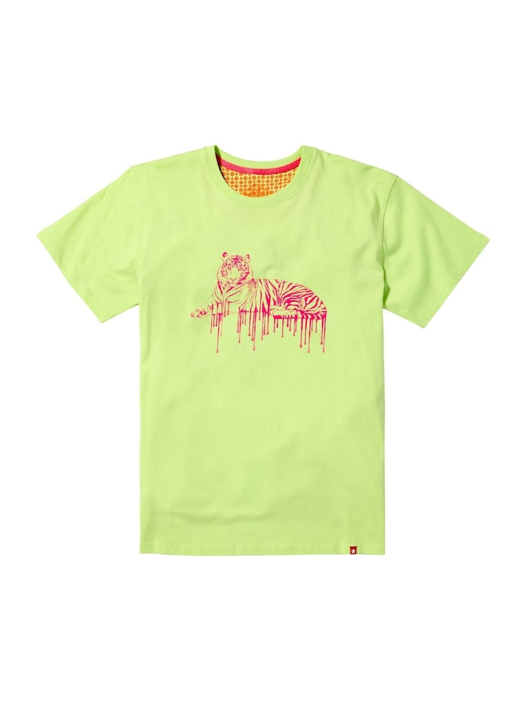 Joe Browns 100% Cotton Drippy Tiger Graphic Short Sleeve T-Shirt - Bild 5 von 5