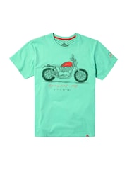 Joe Browns Blue 100% Cotton Motorbike Graphic Short Sleeve T-Shirt - Image 6 of 6