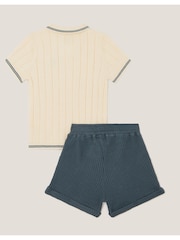 Monsoon Cream Newborn Knit T-Shirt and Shorts Set - Image 2 of 3