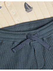 Monsoon Cream Newborn Knit T-Shirt and Shorts Set - Image 3 of 3