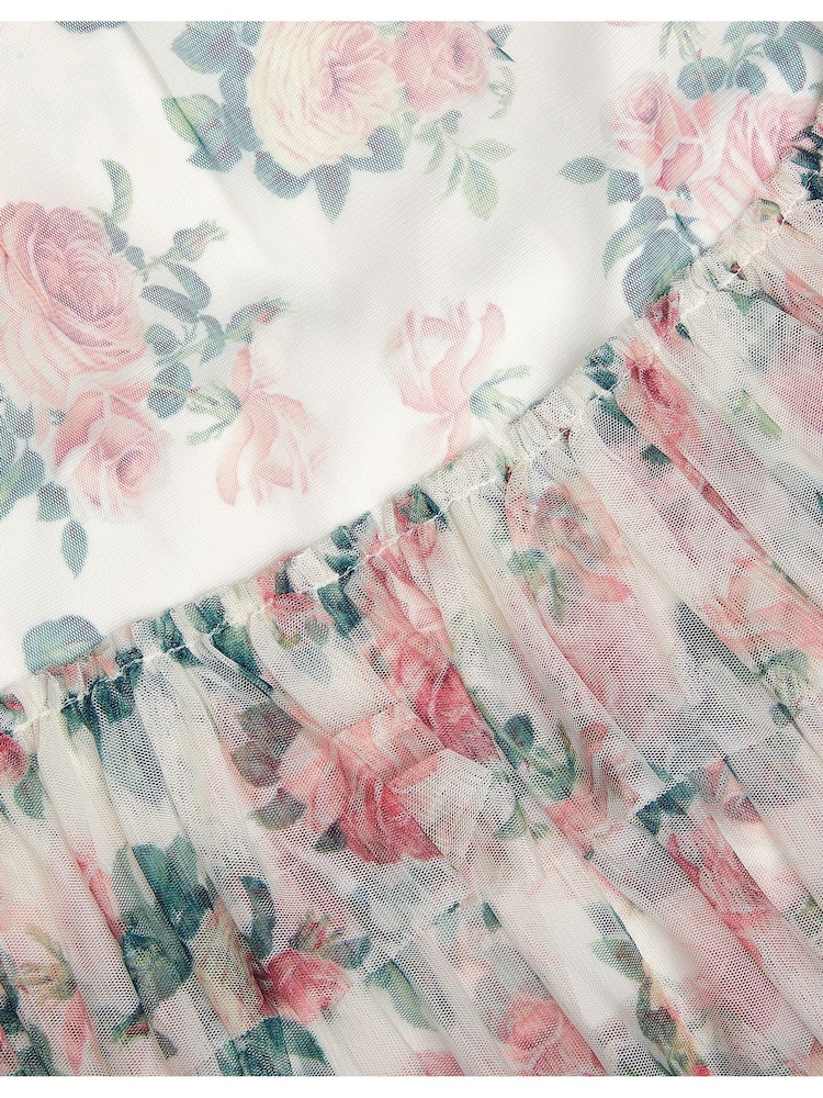 Monsoon Cream Alexandra Floral Ruffle Swing Dress - Image 4 of 4