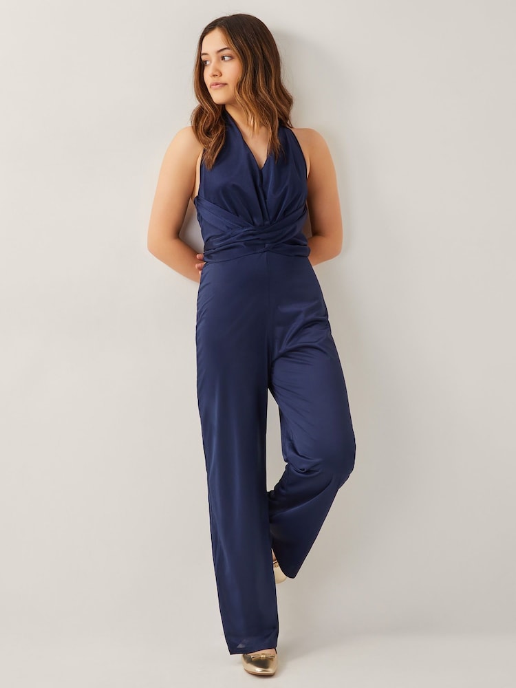 Monsoon Blue Tia Twist Sleeveless Jumpsuit - Image 1 of 4 Monsoon Blue Tia Twist Sleeveless Jumpsuit - Image 1 of 4