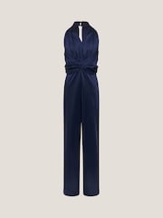 Monsoon Blue Tia Twist Sleeveless Jumpsuit - Image 2 of 4