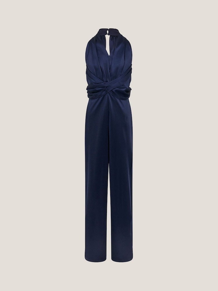Monsoon Blue Tia Twist Sleeveless Jumpsuit - Image 2 of 4